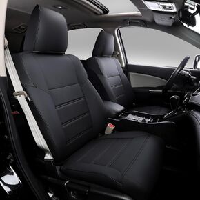 PTYYDS Seat Covers Compatible with 2023 2024 Honda CRV Seat Protector PU Replacement for 2023 2024 Honda CRV Accessories(Fit 2023 2024 Honda CRV EX,EXL,Hybrid,Full Set,Black with Carbon Fiber)
