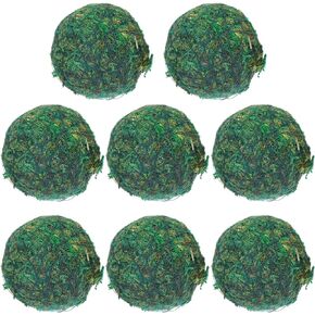 MECCANIXITY 8 Pcs Moss Balls 2 Inch Green Decorative Moss Balls for Centerpiece Bowls Vase Fillers Home Decor