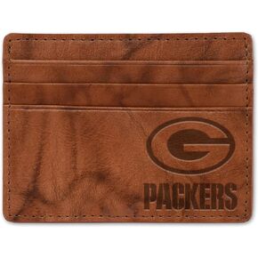 Rico Industries NFL Football Embossed Leather Credit Cart Wallet