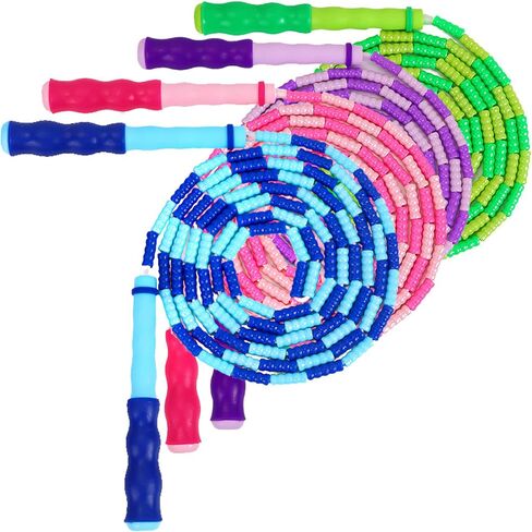 4 قطع من حبل القفز من يوباي للأطفال، تشابك قابل للتعديل - حبل القفز للياقة البدنية المجزأ للفتيات والأولاد والنساء والرجال للحفاظ على لياقتهم، والتدريب، والتمرين، والتمرين المنزلي، 9 أقدام، هدية عيد الميلاد in Kuwait
