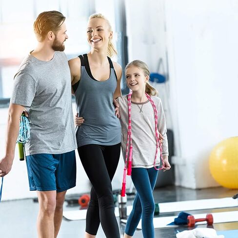 4 قطع من حبل القفز من يوباي للأطفال، تشابك قابل للتعديل - حبل القفز للياقة البدنية المجزأ للفتيات والأولاد والنساء والرجال للحفاظ على لياقتهم، والتدريب، والتمرين، والتمرين المنزلي، 9 أقدام، هدية عيد الميلاد in Kuwait