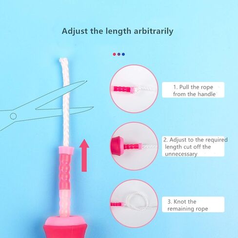 4 قطع من حبل القفز من يوباي للأطفال، تشابك قابل للتعديل - حبل القفز للياقة البدنية المجزأ للفتيات والأولاد والنساء والرجال للحفاظ على لياقتهم، والتدريب، والتمرين، والتمرين المنزلي، 9 أقدام، هدية عيد الميلاد in Kuwait