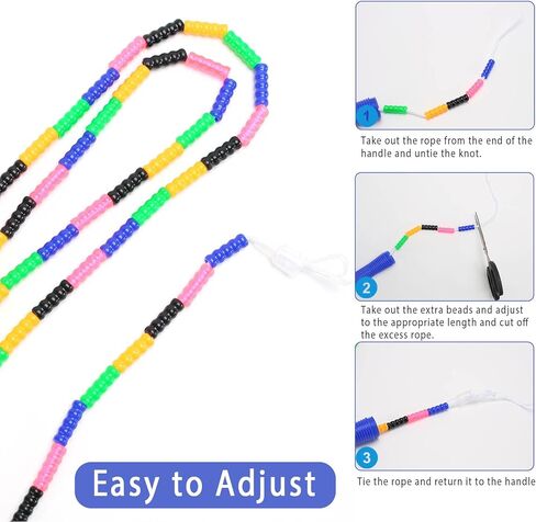 Double Dutch Jump Rope 16 ft 2 Pack, Adjustable Long Skipping Rope with Wooden Handle, Multiplayer Team Jumping Rope for Kids Adults, Long Enough for 5-6 Jumpers in Saudi Arabia