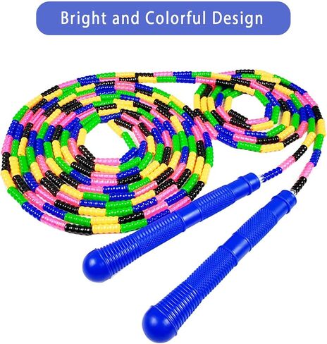 Double Dutch Jump Rope 16 ft 2 Pack, Adjustable Long Skipping Rope with Wooden Handle, Multiplayer Team Jumping Rope for Kids Adults, Long Enough for 5-6 Jumpers in Saudi Arabia