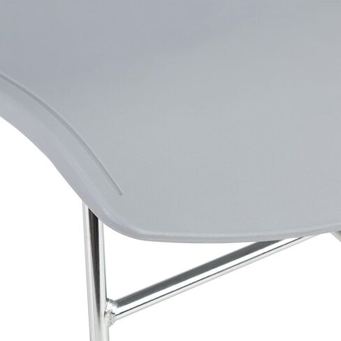 Chrome Sled Base Plastic Stacking Chairs with Perforated Backs, Stackable Office and Waiting Room Chairs, Set of 5, Black in Saudi Arabia