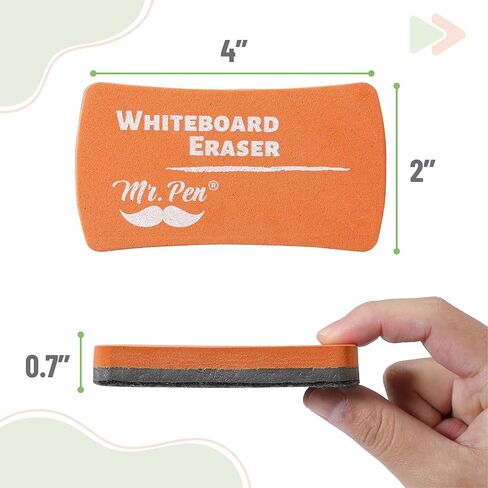 Mr. Pen- White Board Erasers, 8 Pack, Earthy Colors, Magnetic Dry Erase Eraser, Whiteboard Eraser, Dry Eraser, Dry Erase Erasers, Dry Erase Board Eraser, White Board Erasers Dry Erase, Dry Erasers in Kuwait
