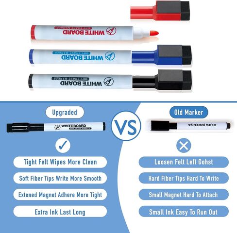 Dry Erase Board, 16 x 12 Inch Dry Erase Whiteboard Cork Board Combo for Wall, Portable Whiteboard for Students, Home, Office, Including 3 Colorful Markers in Saudi Arabia