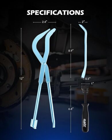 Orion Motor Tech Drum Brake Tool Kit, 3 pc Drum Brake Adjustment Tool Set with Brake Spring Compressor Tool and Brake Spoon, Double Ended Brake Spring Pliers for Brake Spring Removal and Installation in Saudi Arabia
