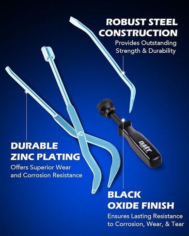 Orion Motor Tech Drum Brake Tool Kit, 3 pc Drum Brake Adjustment Tool Set with Brake Spring Compressor Tool and Brake Spoon, Double Ended Brake Spring Pliers for Brake Spring Removal and Installation in Saudi Arabia