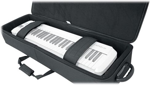 Rockville Rolling Bag 61-Key Slim Keyboard Case w/Wheels+Trolley Handle mit Pocket V2 in Saudi Arabia