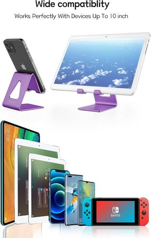 Aoviho Cell Phone Stand for Desk, Aluminum Phone Holder, Rose Gold | Built to Last, Hands-Free Viewing, Fits iPhone 17/16/15 Series & Samsung Galaxy, Ideal for Home & Office in Saudi Arabia