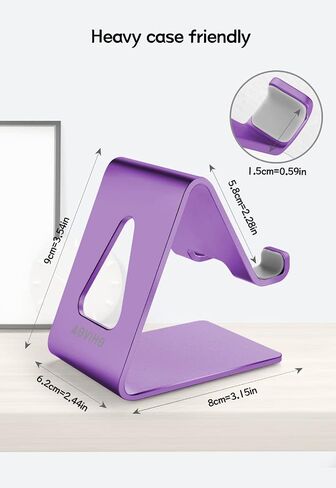 Aoviho Cell Phone Stand for Desk, Aluminum Phone Holder, Rose Gold | Built to Last, Hands-Free Viewing, Fits iPhone 17/16/15 Series & Samsung Galaxy, Ideal for Home & Office in Saudi Arabia