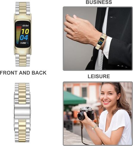 Wearlizer Metal Band Compatible with Fitbit Charge 6 5 Bands for Women Men in Saudi Arabia