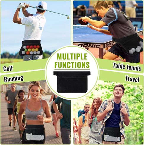 Amylove 2 Pcs Tennis Ball Band Holder Sports Adjustable Mesh Fanny Pack Training Waist Pouch Holder for Women Men Enthusiast Referee Gifts Accessories in Saudi Arabia
