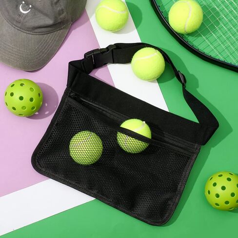 Amylove 2 Pcs Tennis Ball Band Holder Sports Adjustable Mesh Fanny Pack Training Waist Pouch Holder for Women Men Enthusiast Referee Gifts Accessories in Saudi Arabia