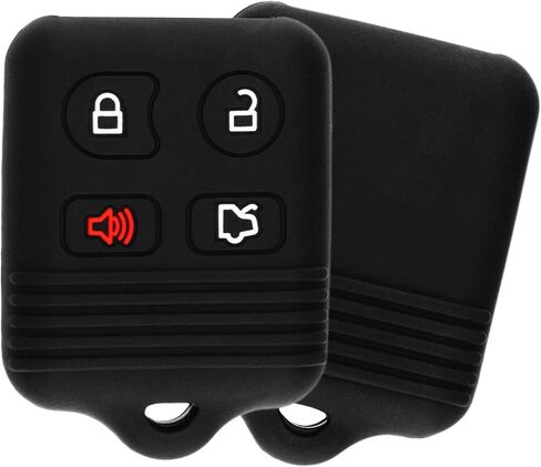 KeyGuardz دخول بدون مفتاح مفتاح السيارة عن بعد فوب الغلاف الخارجي غطاء حماية من المطاط الناعم لفورد لينكولن ميركوري CWTWB1U345 in Saudi Arabia