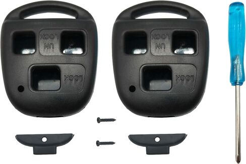 غطاء غطاء مفتاح فوب بديل محسن مناسب لسيارة Toyota Land Cruiser FJ Cruiser حافظة مفاتيح السيارة عن بعد للدخول بدون مفتاح مع مفك براغي (2) in Kuwait