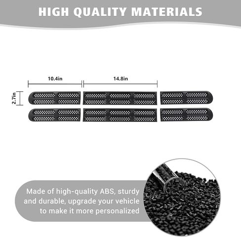 for Bronco Grille Inserts, 6 Pack Front Mesh Grill Cover Guard Exterior Trim Accessories Compatible with Ford Bronco 2021-2024 (Matte Black) in Saudi Arabia