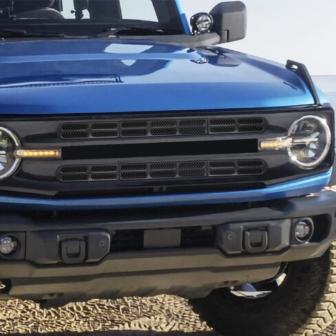 for Bronco Grille Inserts, 6 Pack Front Mesh Grill Cover Guard Exterior Trim Accessories Compatible with Ford Bronco 2021-2024 (Matte Black) in Saudi Arabia