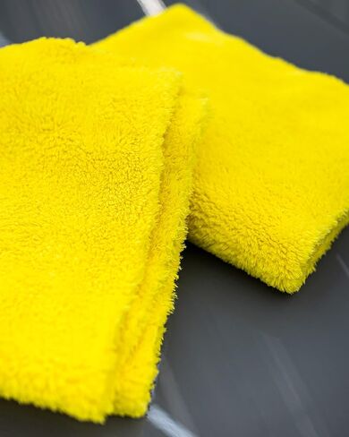 Autofiber [Korean Plush 550] Premium Edgeless Detailing Towels 550gsm (16"x16") Aqua Blue - 3 Pack in Saudi Arabia