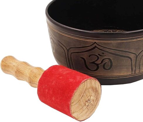 Traditional Tibetan Yoga Hard Wood Singing Bowl Mike Leather Striker Tool Meditation Chakra Healing Prayer Yoga Mindfulness - 1 Pc in Kuwait