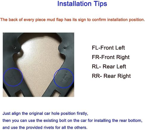 Tesla Model Y Mud Flaps Splash Guards Rear Mud Flap for Model Y 2020 2021 2022 2023 2024 Accessories (No Need to Drill Holes, Set of 2) in Saudi Arabia