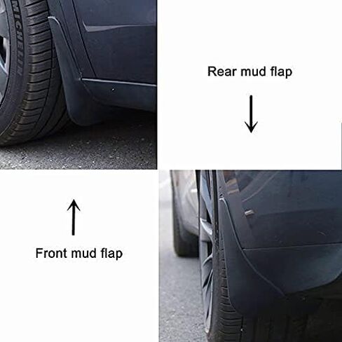 Tesla Model Y Mud Flaps Splash Guards Rear Mud Flap for Model Y 2020 2021 2022 2023 2024 Accessories (No Need to Drill Holes, Set of 2) in Saudi Arabia