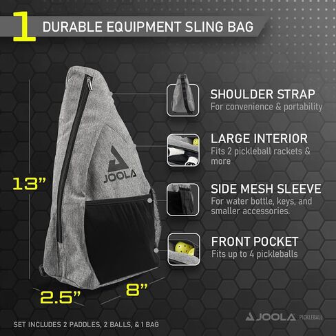 JOOLA Essentials Pickleball Paddles with Reinforced Fiberglass Surface and Honeycomb Polypropylene Core in Saudi Arabia