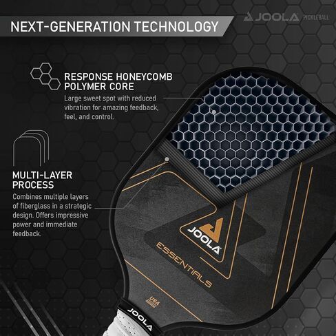 JOOLA Essentials Pickleball Paddles with Reinforced Fiberglass Surface and Honeycomb Polypropylene Core in Saudi Arabia