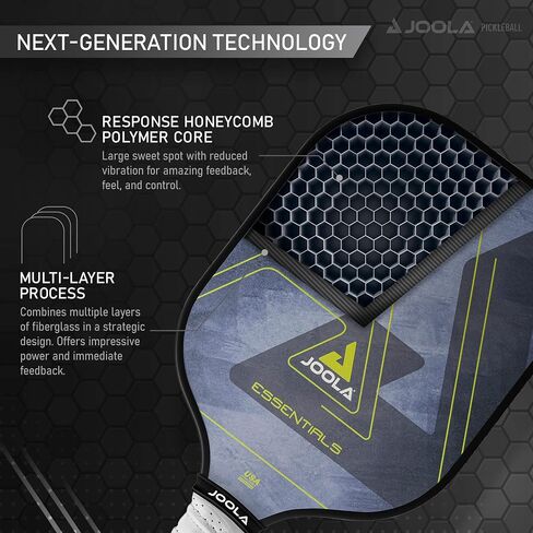JOOLA Essentials Pickleball Paddles with Reinforced Fiberglass Surface and Honeycomb Polypropylene Core in Saudi Arabia