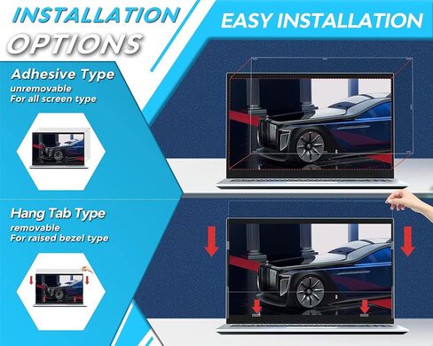 ZOEGAA 2-Pack شاشة خصوصية للكمبيوتر المحمول 15.6 بوصة مرشح شاشة خصوصية للكمبيوتر المحمول مقاس 16:9-شاشة كمبيوتر محمول درع الخصوصية مضاد للوهج الضوء الأزرق in Kuwait