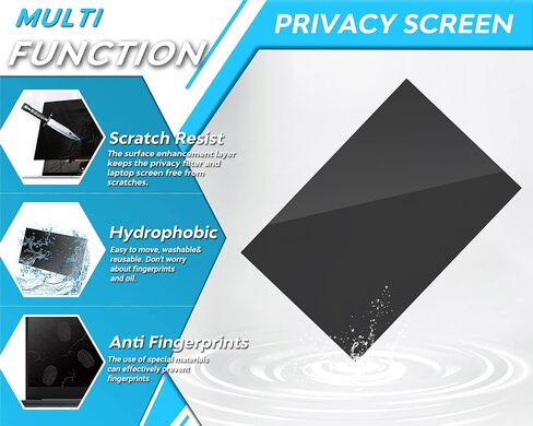 ZOEGAA 2-Pack شاشة خصوصية للكمبيوتر المحمول 15.6 بوصة مرشح شاشة خصوصية للكمبيوتر المحمول مقاس 16:9-شاشة كمبيوتر محمول درع الخصوصية مضاد للوهج الضوء الأزرق in Kuwait