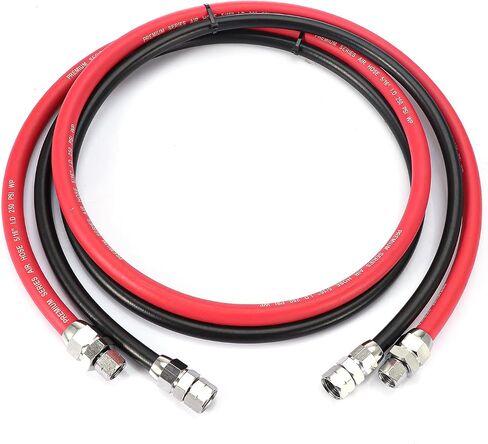 6 FT Air and Fluid Hose Assembly Set, 5/16" ID Air Hose wit 3/8" NPS Fitting, 1/4" ID Fluid Hose with 1/4" NPS Fitting, Heavy Duty Hose Assembly for Pressure Pot Tanks, Spray Guns, Paint in Saudi Arabia