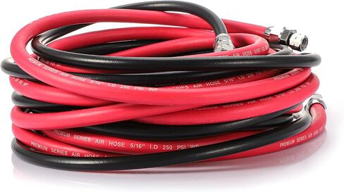 6 FT Air and Fluid Hose Assembly Set, 5/16" ID Air Hose wit 3/8" NPS Fitting, 1/4" ID Fluid Hose with 1/4" NPS Fitting, Heavy Duty Hose Assembly for Pressure Pot Tanks, Spray Guns, Paint in Saudi Arabia