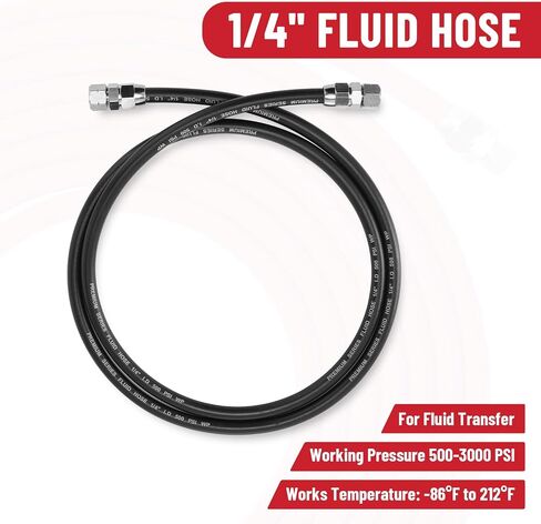 6 FT Air and Fluid Hose Assembly Set, 5/16" ID Air Hose wit 3/8" NPS Fitting, 1/4" ID Fluid Hose with 1/4" NPS Fitting, Heavy Duty Hose Assembly for Pressure Pot Tanks, Spray Guns, Paint in Saudi Arabia