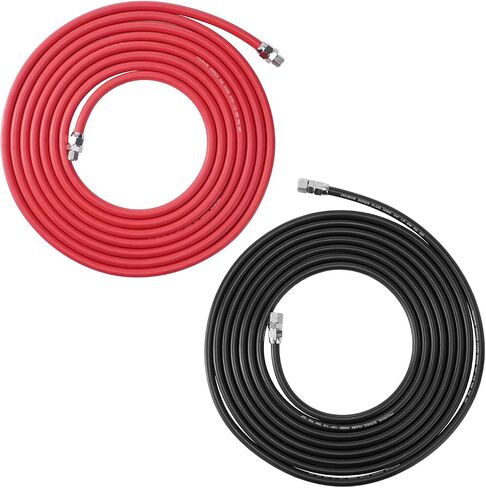 6 FT Air and Fluid Hose Assembly Set, 5/16" ID Air Hose wit 3/8" NPS Fitting, 1/4" ID Fluid Hose with 1/4" NPS Fitting, Heavy Duty Hose Assembly for Pressure Pot Tanks, Spray Guns, Paint in Saudi Arabia