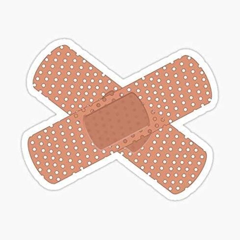 STICKY DUDE - ملصقات انبعاجات السيارة المضحكة الرائعة من Band Aid، مقاس 5 بوصات - ملصق شاحنة ممتص الصدمات للسيارة وخوذة الكمبيوتر المحمول وملصق نافذة الحائط in Saudi Arabia
