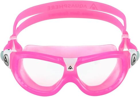 Seal Kid 2 Swim Goggles - Ultimate Underwater Vision, Comfortable, Anti Scratch Lens, Hypoallergenic - Unisex Children, Clear Lens, Pink Frame in Kuwait