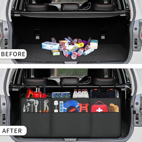 Orionstar Car Trunk Organizer, Large Back Seat Organizer With 7 Pockets, Waterproof Material, Hanging Trunk Organizer With Adjustable Straps, Automotive Interior Accessories for Auto SUV Vehicle in Kuwait