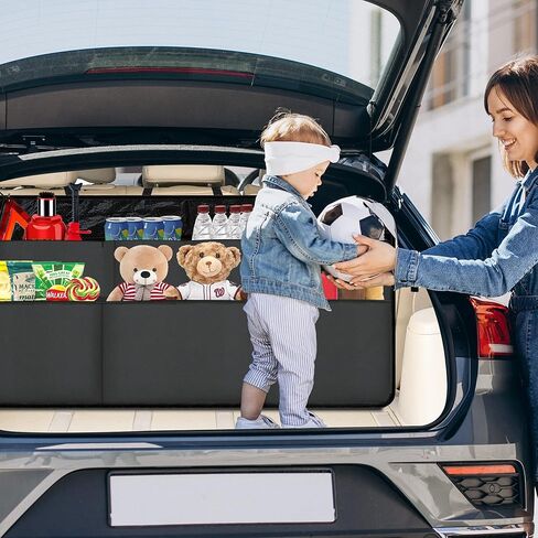 Orionstar Car Trunk Organizer, Large Back Seat Organizer With 7 Pockets, Waterproof Material, Hanging Trunk Organizer With Adjustable Straps, Automotive Interior Accessories for Auto SUV Vehicle in Kuwait