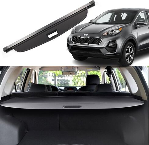 Cargo Cover for Kia Sportage 2017 2018 2019 2020 2021 2022 Trunk Cover Rear Trunk Security Cover Shielding Shade Car Accessory, Black in Saudi Arabia