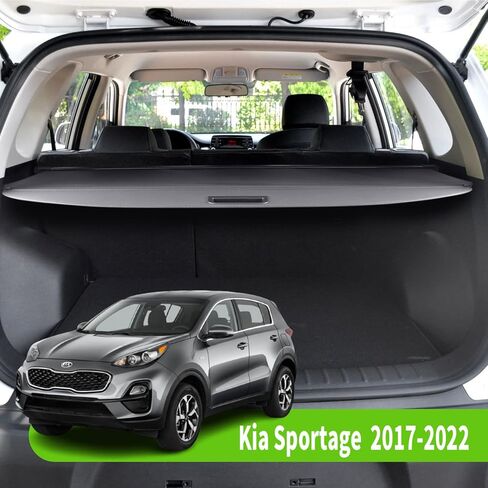 Cargo Cover for Kia Sportage 2017 2018 2019 2020 2021 2022 Trunk Cover Rear Trunk Security Cover Shielding Shade Car Accessory, Black in Saudi Arabia