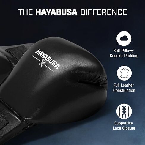 Hayabusa Pro Leather Lace-Up Boxing Gloves for Men and Women in Kuwait