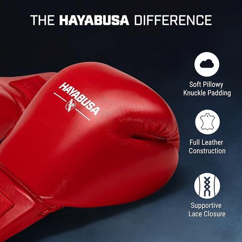 Hayabusa Pro Leather Lace-Up Boxing Gloves for Men and Women in Kuwait