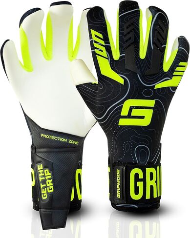 GRIPMODE Ultra Hybrid Goalkeeper Gloves Adult and Child with Griptec® Latex Lining I Suitable in All Weather I Football Goal Protection for Children, Teenagers & Adults in Kuwait