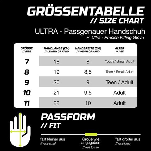 GRIPMODE Ultra Hybrid Goalkeeper Gloves Adult and Child with Griptec® Latex Lining I Suitable in All Weather I Football Goal Protection for Children, Teenagers & Adults in Saudi Arabia