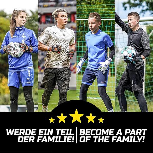 GRIPMODE Ultra Hybrid Goalkeeper Gloves Adult and Child with Griptec® Latex Lining I Suitable in All Weather I Football Goal Protection for Children, Teenagers & Adults in Kuwait