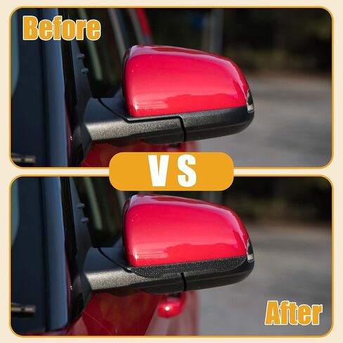 8 Pcs 5.9inch Universal Car Door Edge Guards Rear View Mirror Cover Protector - Car Anti-Collision Sticker Strip Bling - PVC Black in Saudi Arabia