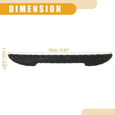 8 Pcs 5.9inch Universal Car Door Edge Guards Rear View Mirror Cover Protector - Car Anti-Collision Sticker Strip Bling - PVC Black in Saudi Arabia