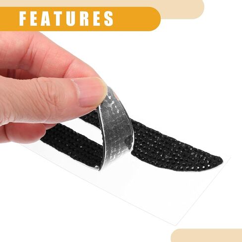 8 Pcs 5.9inch Universal Car Door Edge Guards Rear View Mirror Cover Protector - Car Anti-Collision Sticker Strip Bling - PVC Black in Saudi Arabia